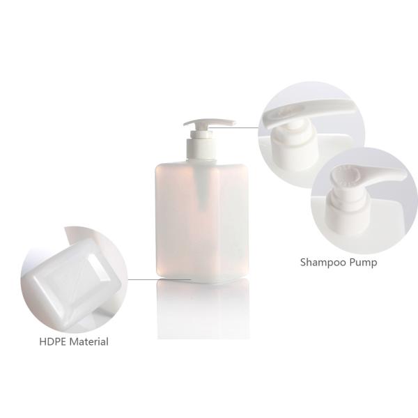 Translucent HDPE 300ml Hand Sanitizer Bottle Square Push Type