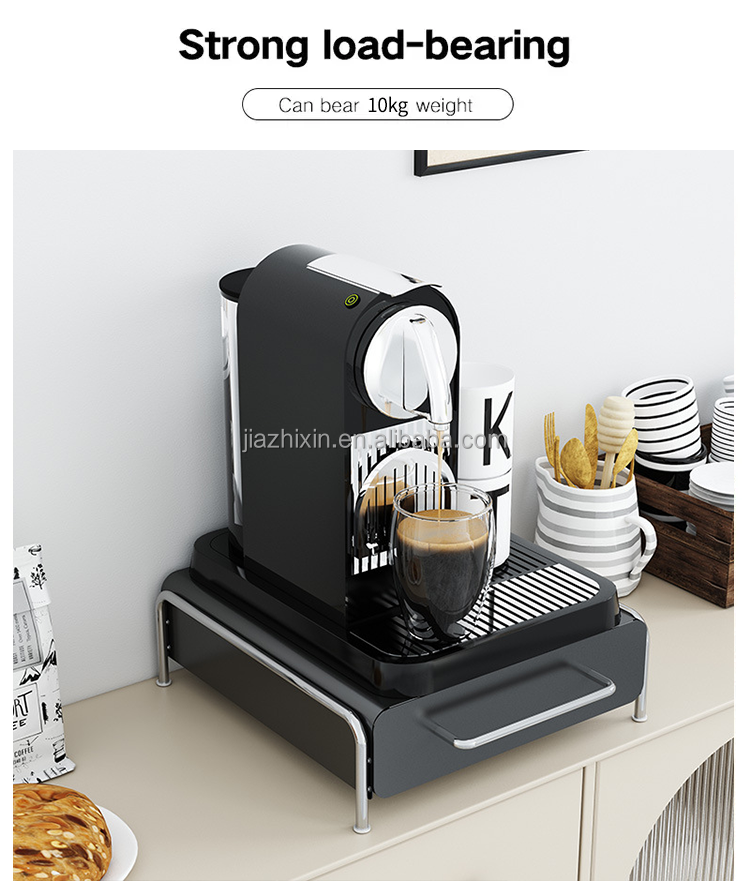Stackable Retail Coffee Bean Pods Mug Syrup Capsule Holder Display Storage Rack Tray Acrylic With Drawer Sugar Box Combination