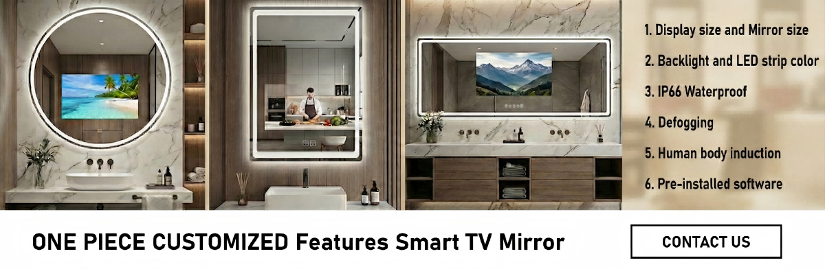 Kingstin Smart Arch: AI-Integrated Frameless Smart Mirror with Interactive Display | Wall Mounted LED Mirror