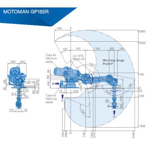 YASKAWA GP165R Used Robot Arm 165kg Payload 3143mm Arm Robots