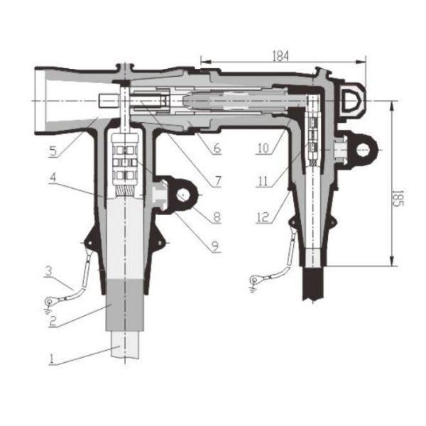 15kV 630A T Type Cable Connector American Style For Ring Main Unit