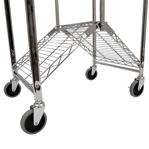 Collapsible Wire Rolling Cart For Kichen 290lbs Max Load Weight
