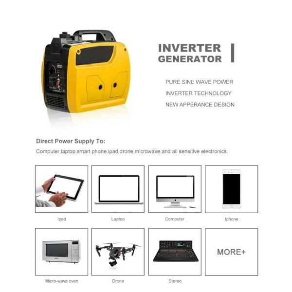 230v 50hz E Portable Small Gasoline Generator Variable Frequency