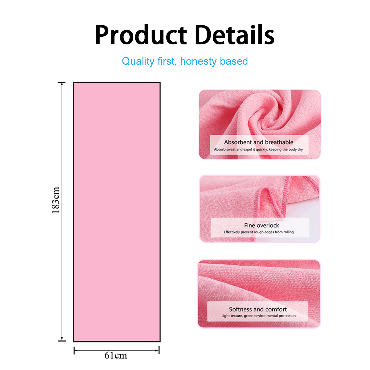 Non Slip Soft Silicone Microfiber Yoga Towel Custom Logo