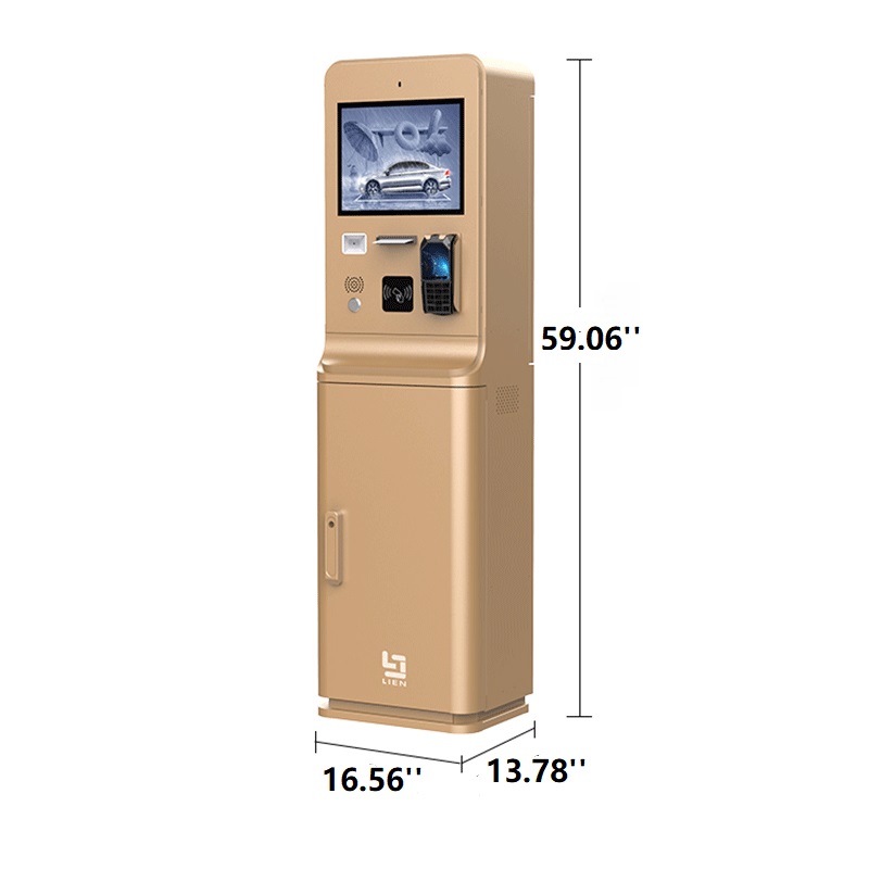 Parking Payment Kiosk with Intercom and Galvanized Steel Sheet Construction
