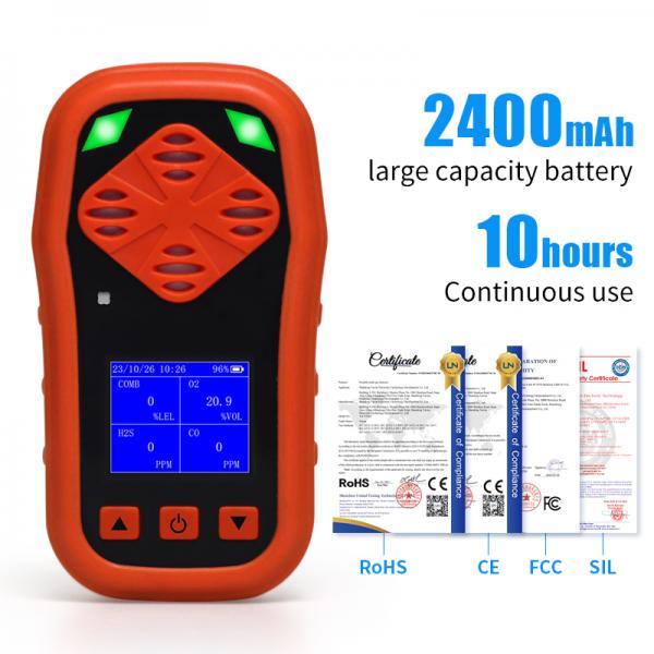 Electrochemical Sensor Type 4 In 1 Gas Detector Portable Nh3 Ammonia Meter Unity Gas Analyzer with IP68 Rating