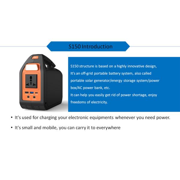 Best Battery Powered Generator 150W Powered Lithium Ion Battery Portable Power Stations for Outside