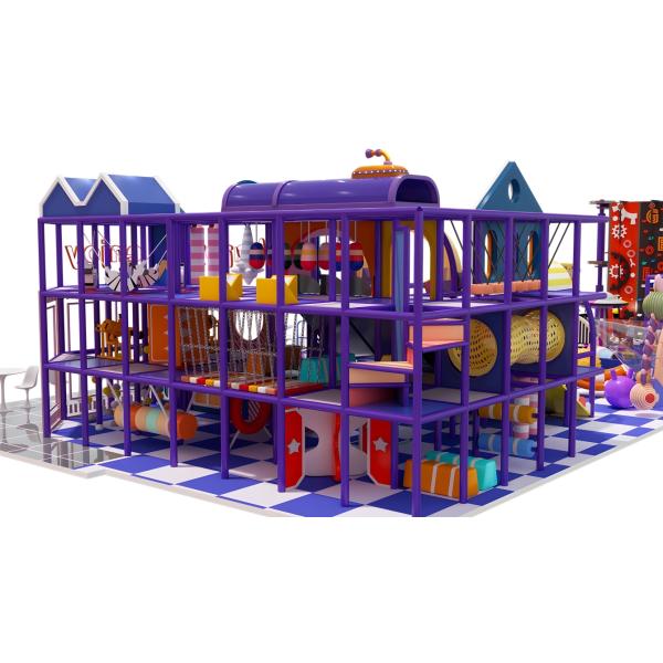 Ball Pool Space Themed Indoor Playground Funny With Slide And Interactive Projection