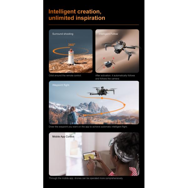 Rg601 Max 5g Gps Professional Drone Dual 4k Hd Cameras Optical Flow Brushless Quadcopter Rc Drone for Aerial Photography