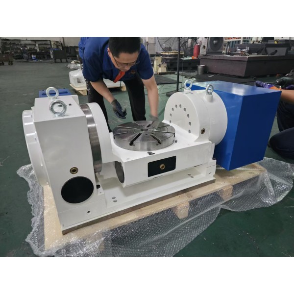 Servo Drive 0.001 Degree Worm Gear Rotary Table Hardened Steel Precision 5.5 33 R min