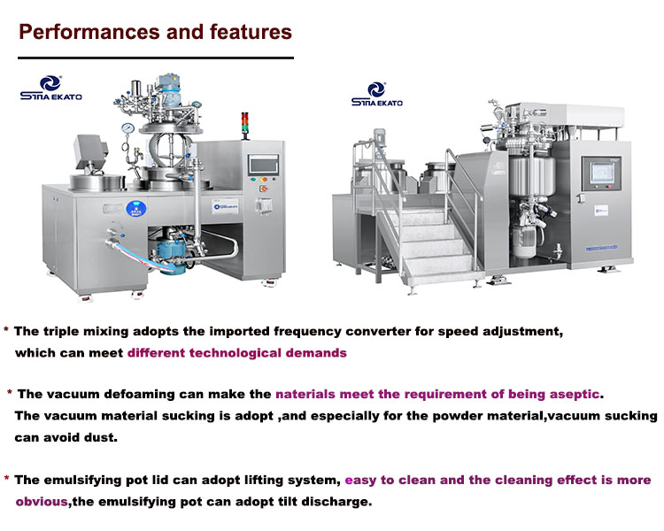 Thermal Insulation Jacket Homogenizer Vacuum Emulsifier Industrial Blending Equipment for Cream and Paste Processing