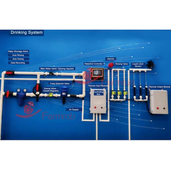 Automatic Dosing Water Shortage Alarm Water Line Flushing System 24-Hour Monitoring For Poultry Farming