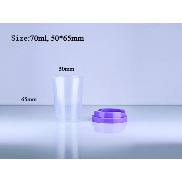 Bulk Small Injection PP Cup with Cap OEM Customization Screen Printing for Chocolate Beans Candies