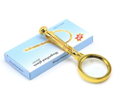 Kids Pocket Flat Handheld Illuminated Magnifiers , Hand Held Magnifying Glass 8x 10x Power