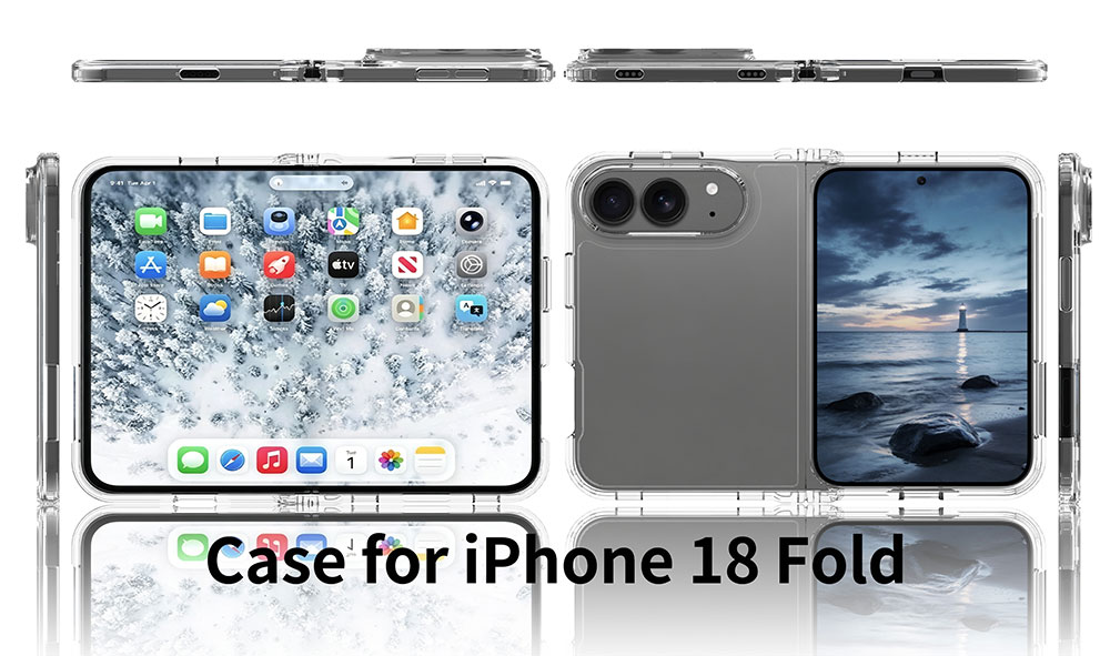 Laudtec Clear Phone Case for iPhone 18 Fold Shockproof Anti-Yellow Lightweight Support Custom Logo OEM Wholesale