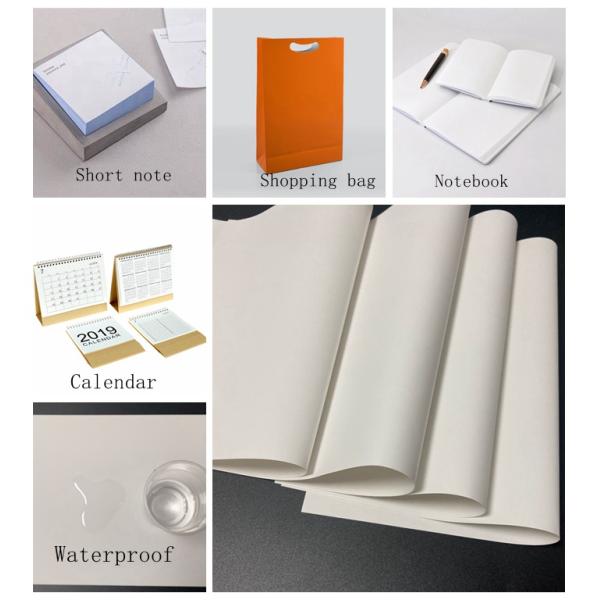 Biodegradable Waterproof 144g 168g Stone Paper For Making Outdoor Notebook