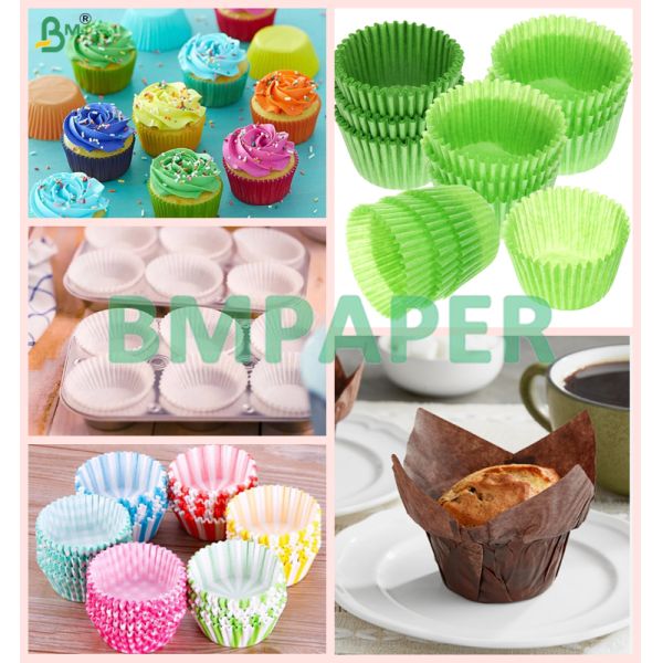 No Leaking Colored Muffin Baking Cup Paper Material For Candy Cooking