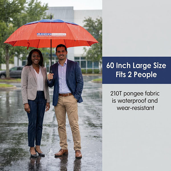 Red and Blue Color Automatic Open Umbrella