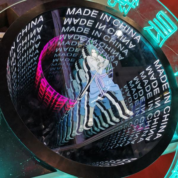 Factory Direct Sale Illusions 3D Led Infinite Mirror Signage Barber Shop 3D Salon Barbershop Decoration