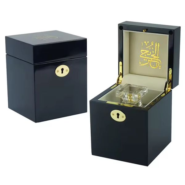 Custom Made High-end Lacquer Perfume Wooden Box Decorative Cosmetic Gift Attar Box With Certificate