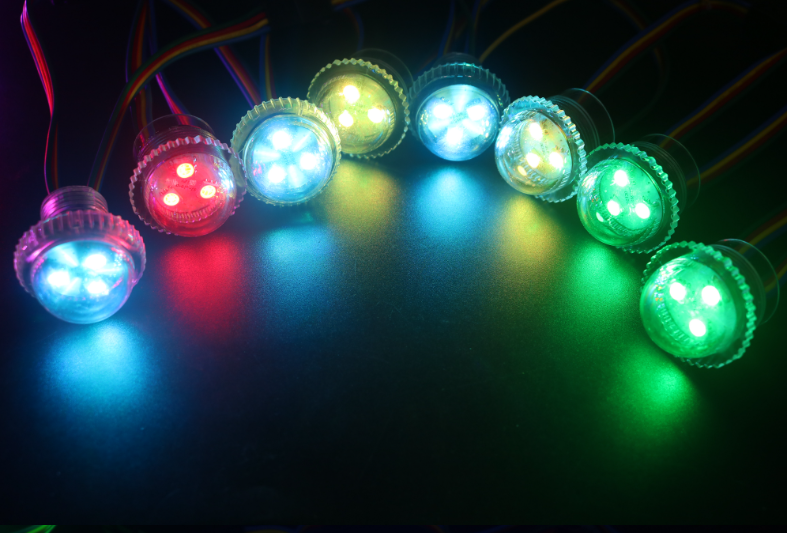 Waterproof 26mm Dc12v UCS1903/WS2811 Led Pixel Light Smart Control RGBIC Multi Color Amusement Park Decorative Lighting