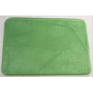 12mm Memory Foam Bath Mat Polyester Coral Fleece Material Solid Color Style