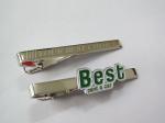 Die struck Iron / Brass Photo Engraving Personalized Tie Bar with tie clip