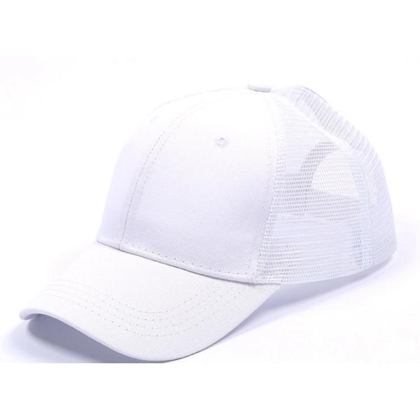 Men Plain Baseball Cap Solid Trucker Mesh Blank Curved Visor Hat Custom Size