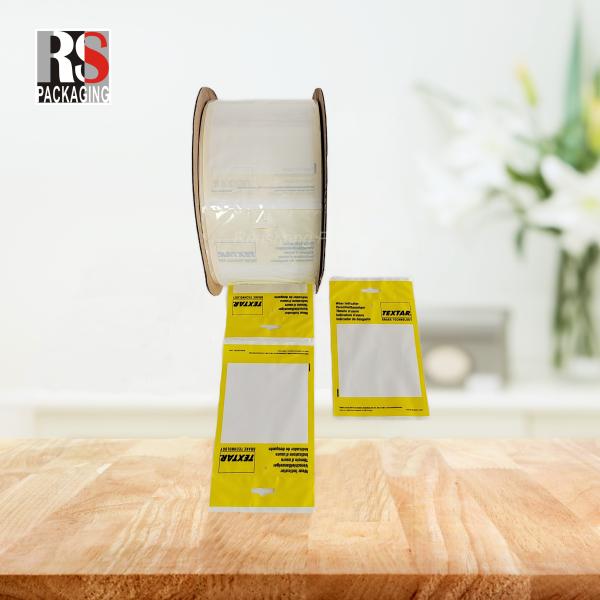 Custom Printed LDPE Plastic Pre Opened Poly Bags On A Roll Fan Folded Perforated Auto Bag