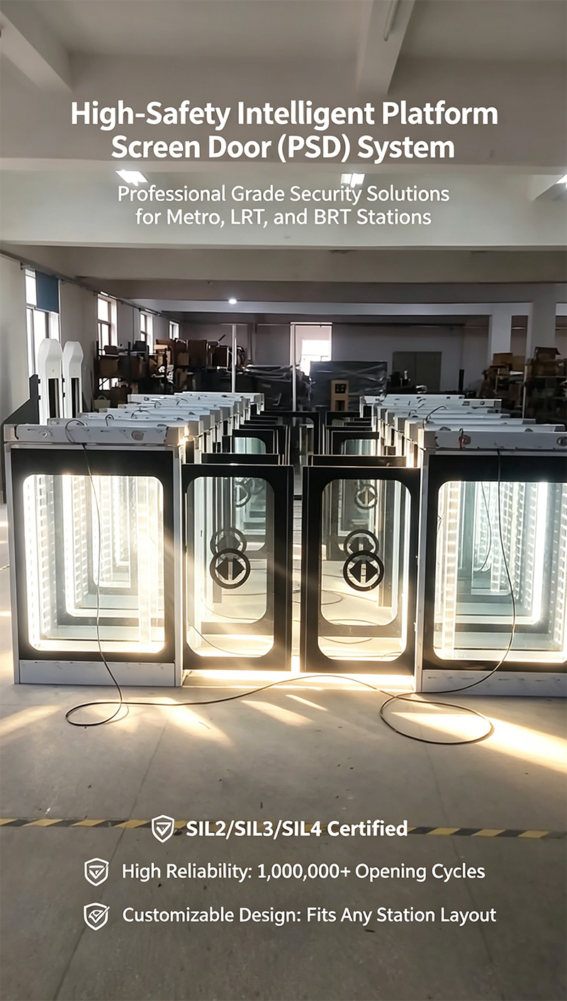 BRT Platform Screen Door Automatic Sliding Safety Gate for Bus Rapid Transit Station