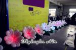 10m Led Inflatable Wedding Flower Chain with Blower for Happy Day
