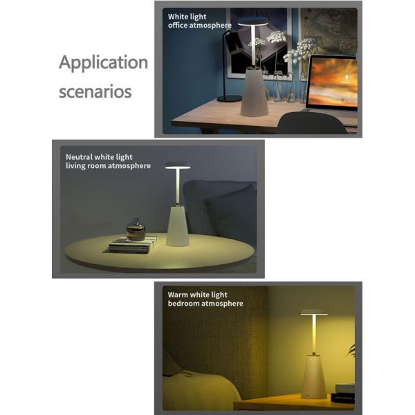 Wireless Charging Led Table Lamp Touch Dimmable Ambient Night Light 3000k-6000k