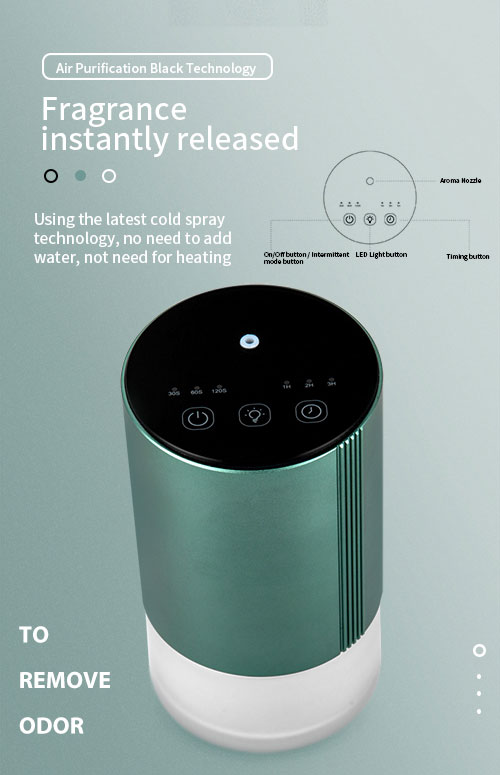 Colorful Light Atmosphere Scent Air Machine Rechargeable Battery Aromatherapy Smart Essential Oil Waterless Diffuser