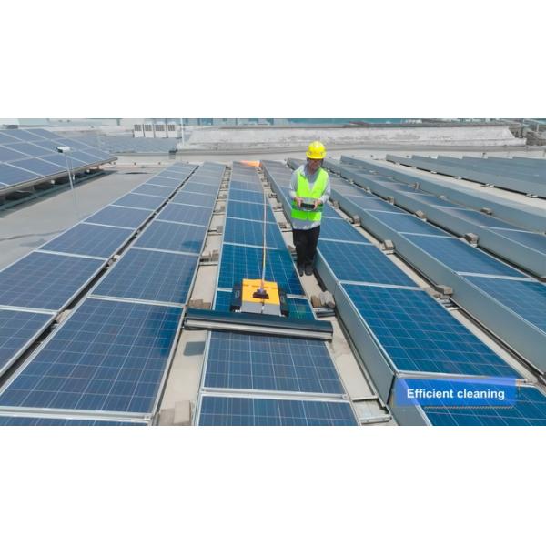 Anti-fall Logo Customized Machine For Solar Power Panel Cleaning Brush Robot Automatic
