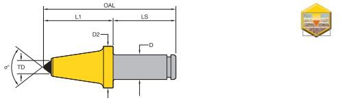Conical Pick Tool diagram