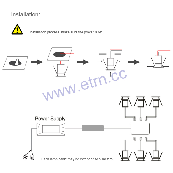 6W Dimmable Flashes LED Downlight Sharp Bright Cabinet indoor ceiling Light Spotlight