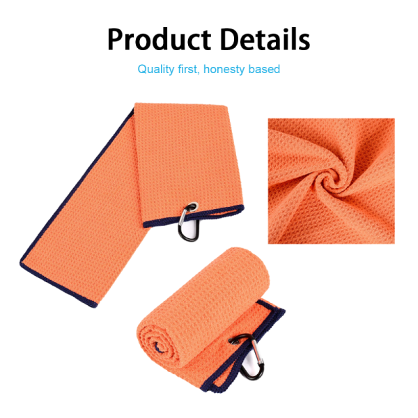 Custom Printed Sublimation Waffle Microfiber Golf Towels With Logo