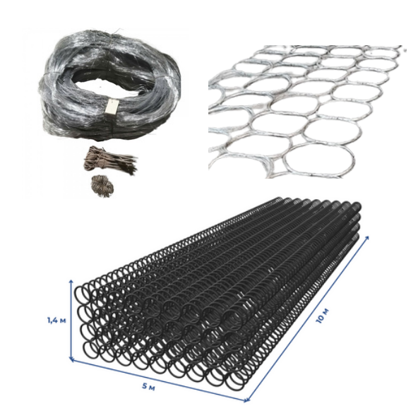 Inconspicuous Obstacle Fence Security Barrier MZP Tangle Barely Noticeable Obstacle 5х10х1.4m Anti Tank Wire
