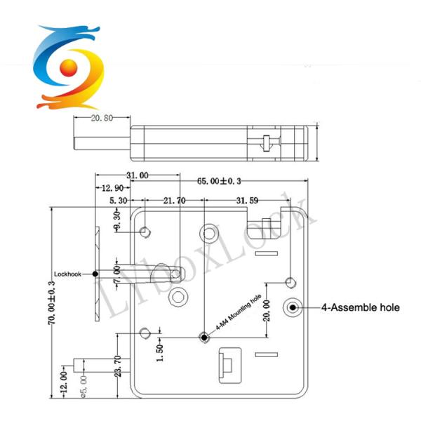 Dc 12volt Electronic Solenoid Lock Current 2.5a High Temperature Performance