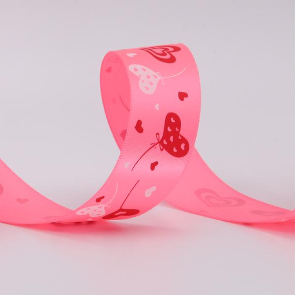 High Durability Decorative Satin Ribbon With Silk Screen Printing Technics
