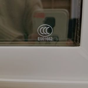 Windproof White UPVC Single Hung Window With Grill And Mesh