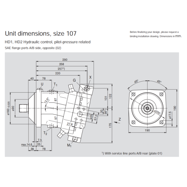 Rexroth A6VM High Pressure Hydraulic Motor for Engineering Machinery