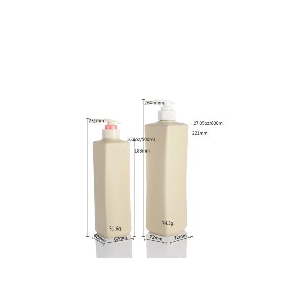 500ml 750ml Shower Gel Shampoo Packaging Bottle With PP Cap
