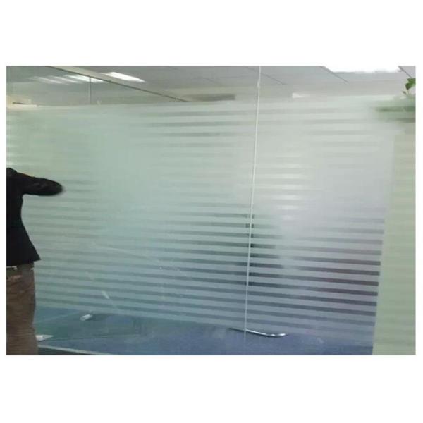 Flat Shape Sandblasted Glass Panels , Plain Frosted Glass For Glass Partition