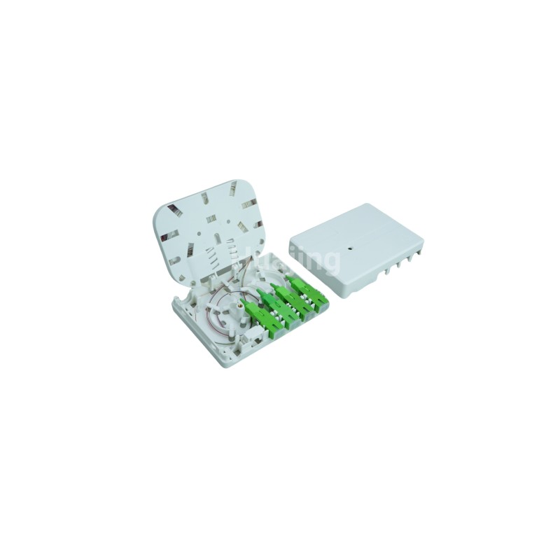 4 Cores FTTH Fiber Termination Box Supporting Unbroken Cable Access With 3 Cable Inlets