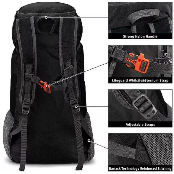 Packable Handy Foldable 40L Waterproof Hiking Backpack