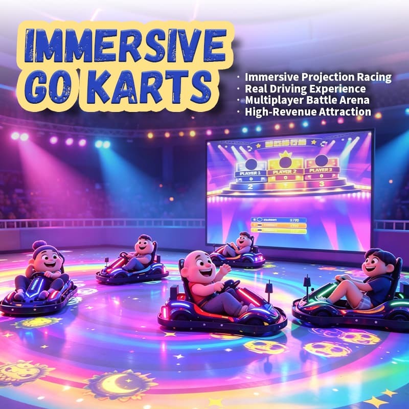 Commercial Racing Experience Go Kart Projection Game for Amusement Centers