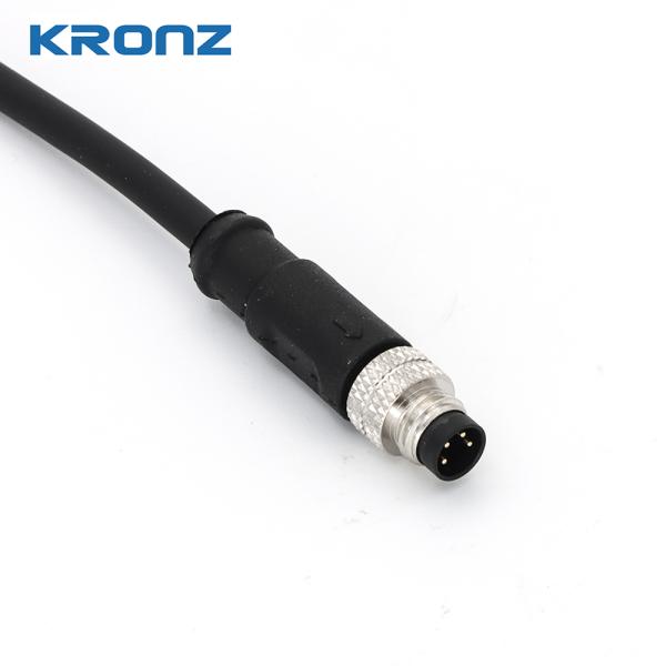 M8 Male 3-Pin A-Coded Shielded Connector Pre-Assembled PVC Cable