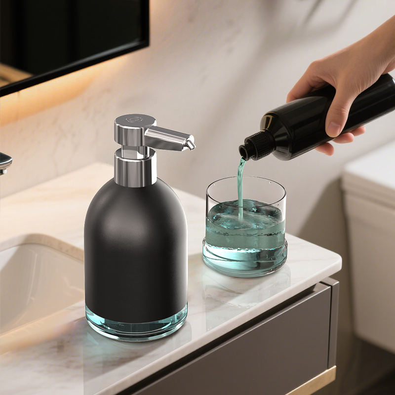 FUSMLI Modern Eco-Friendly Touchless 320mL Bathroom Soap Dispenser Automatic Smart Sensor Pump for Household Use Battery Powered