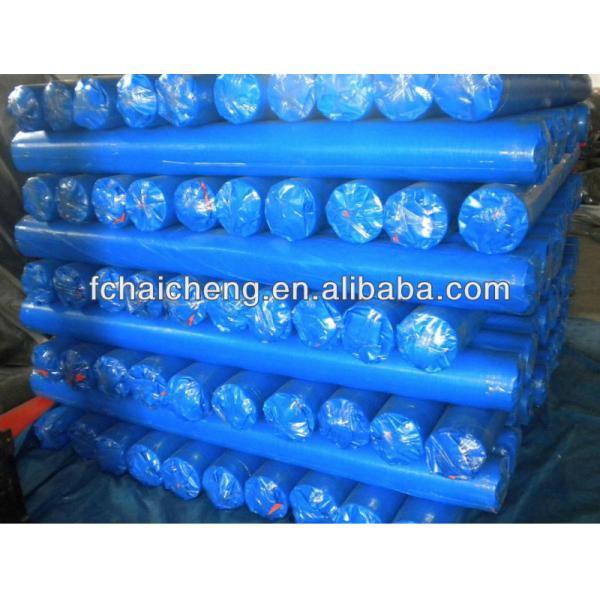 virgin material orange woven fabric poly tarp